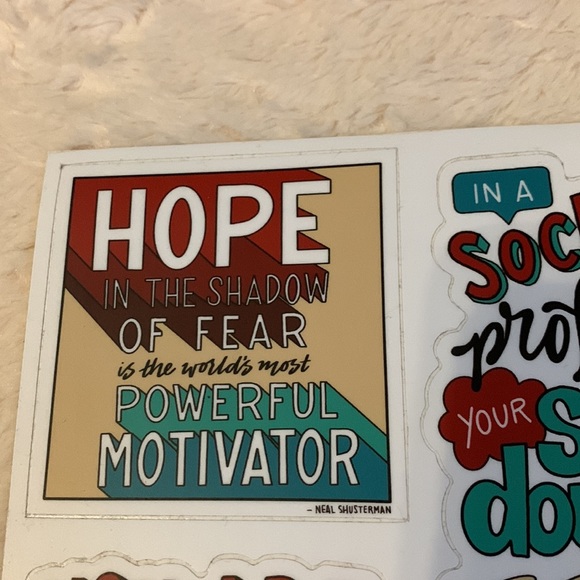 2 bookish sticker sheets & Habit tracker notepad -Owlcrate items - Picture 7 of 14